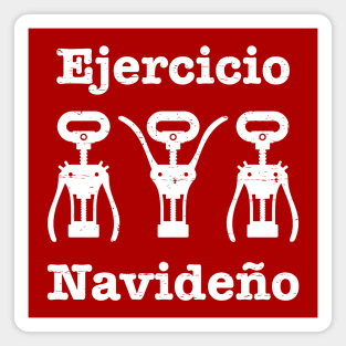 Ejercicio Navideno - white letter design Magnet